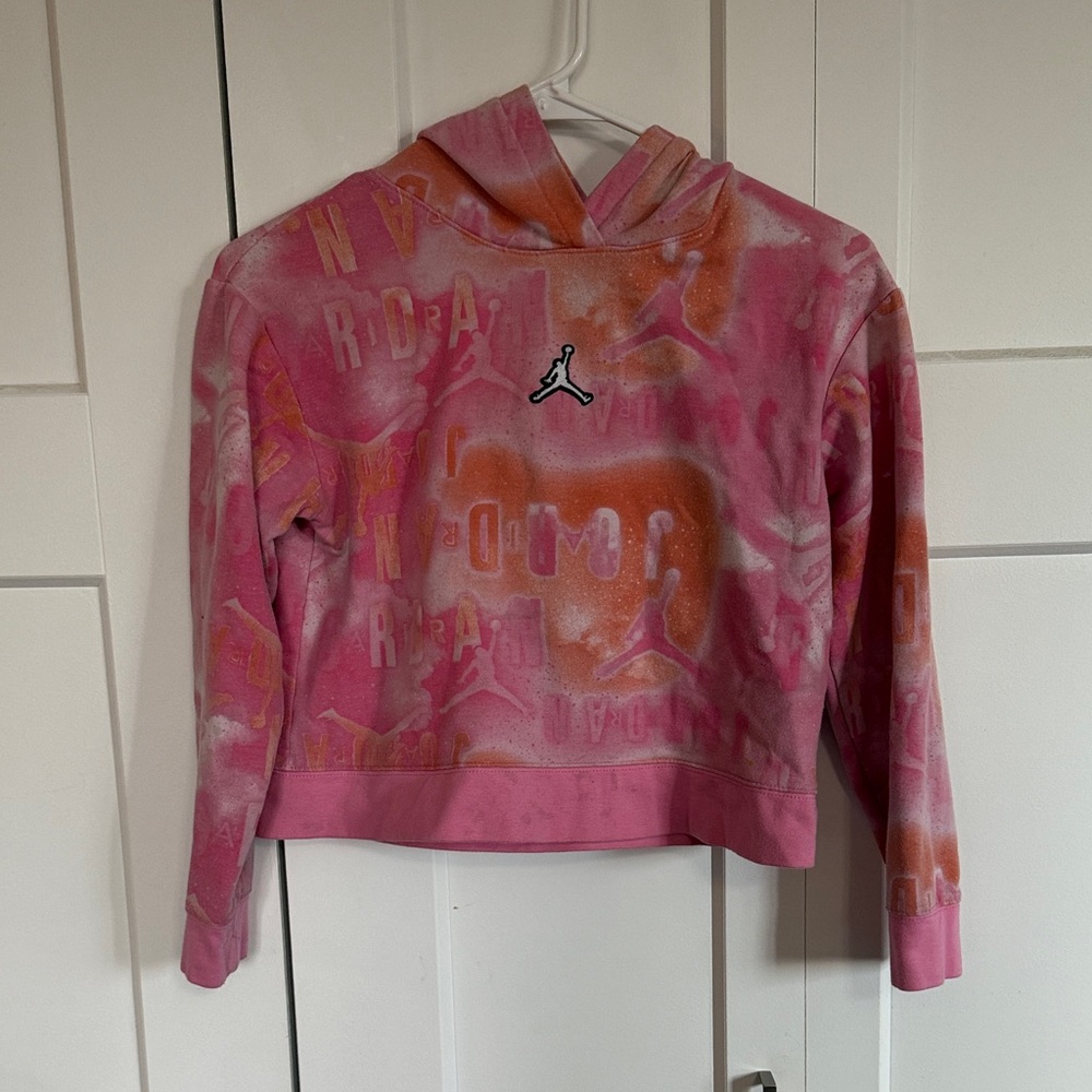 Jordan Pink and Orange Kids Hoodie